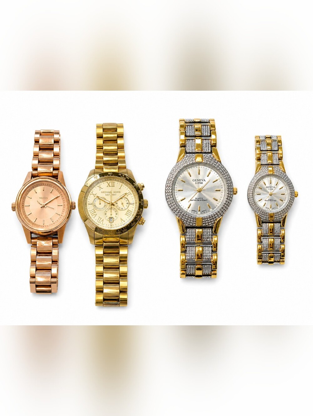 Michael Kors + Nixon + Geneva Watch Bundle | 2 Men's & 2 Women's